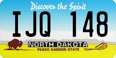 ND license plate IJQ148