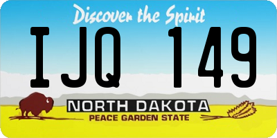 ND license plate IJQ149