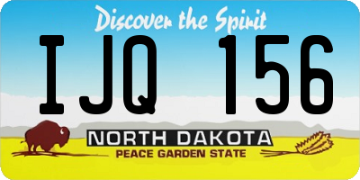 ND license plate IJQ156