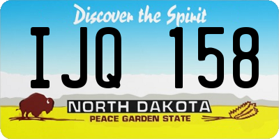 ND license plate IJQ158