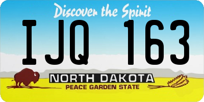 ND license plate IJQ163