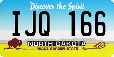 ND license plate IJQ166