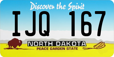 ND license plate IJQ167