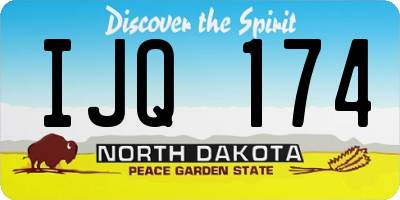 ND license plate IJQ174
