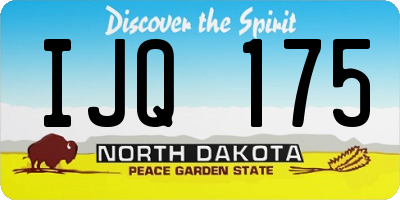 ND license plate IJQ175