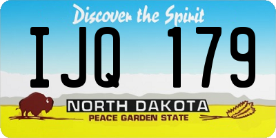 ND license plate IJQ179