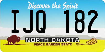 ND license plate IJQ182