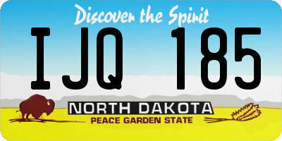 ND license plate IJQ185