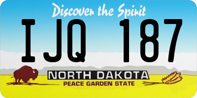 ND license plate IJQ187