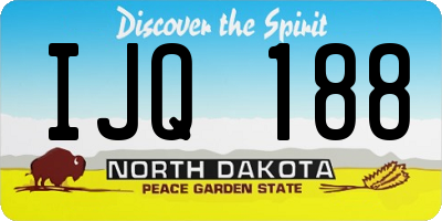 ND license plate IJQ188
