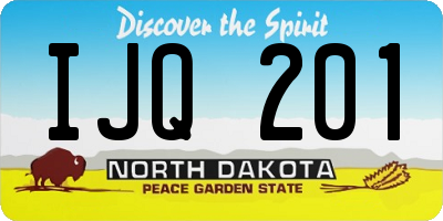 ND license plate IJQ201