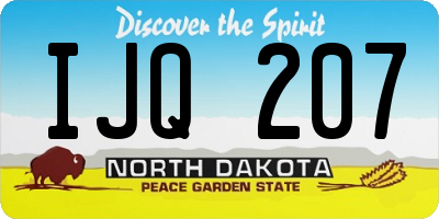 ND license plate IJQ207