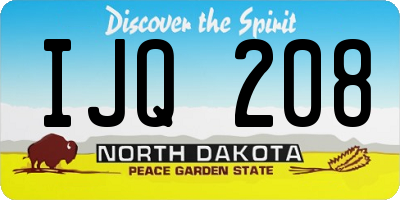 ND license plate IJQ208