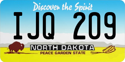 ND license plate IJQ209