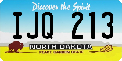 ND license plate IJQ213