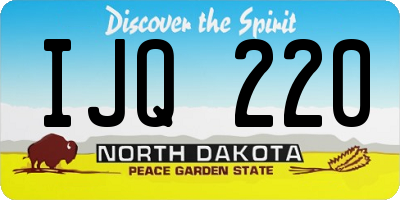 ND license plate IJQ220