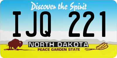 ND license plate IJQ221