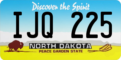 ND license plate IJQ225