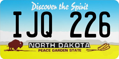 ND license plate IJQ226