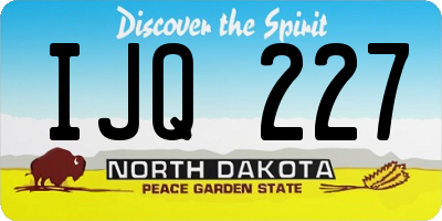 ND license plate IJQ227
