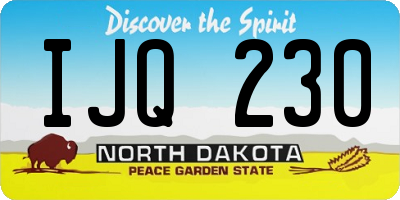 ND license plate IJQ230