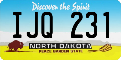 ND license plate IJQ231