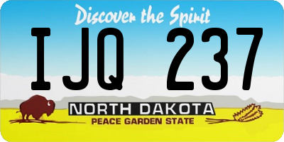 ND license plate IJQ237