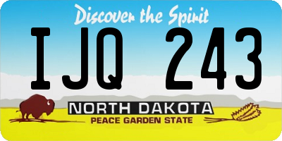 ND license plate IJQ243