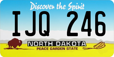 ND license plate IJQ246