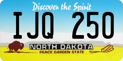 ND license plate IJQ250