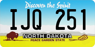 ND license plate IJQ251