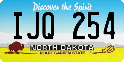 ND license plate IJQ254