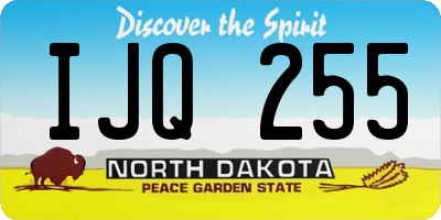 ND license plate IJQ255