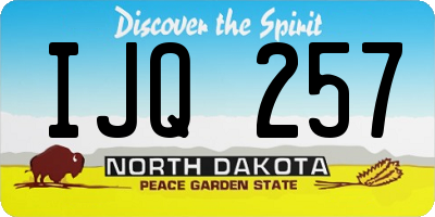 ND license plate IJQ257