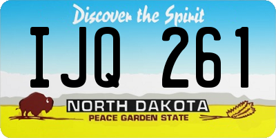 ND license plate IJQ261