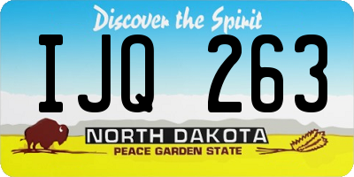 ND license plate IJQ263