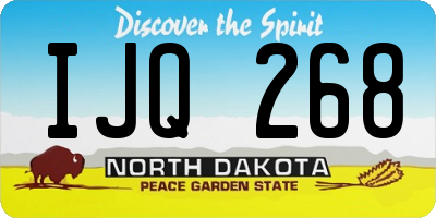 ND license plate IJQ268