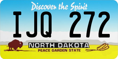 ND license plate IJQ272