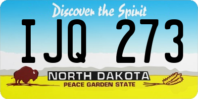 ND license plate IJQ273