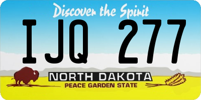 ND license plate IJQ277