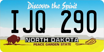 ND license plate IJQ290