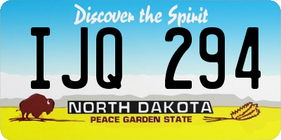 ND license plate IJQ294