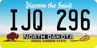 ND license plate IJQ296