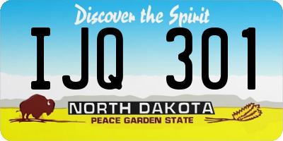 ND license plate IJQ301