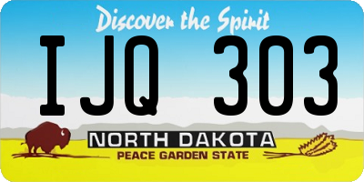 ND license plate IJQ303
