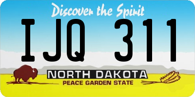 ND license plate IJQ311