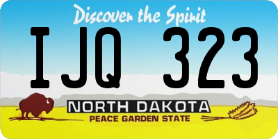 ND license plate IJQ323