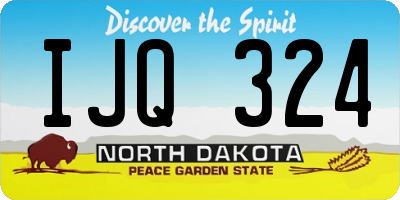 ND license plate IJQ324