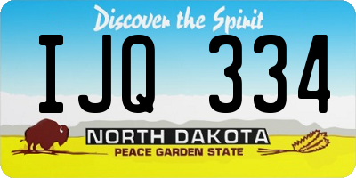 ND license plate IJQ334
