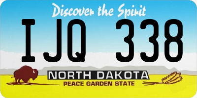 ND license plate IJQ338